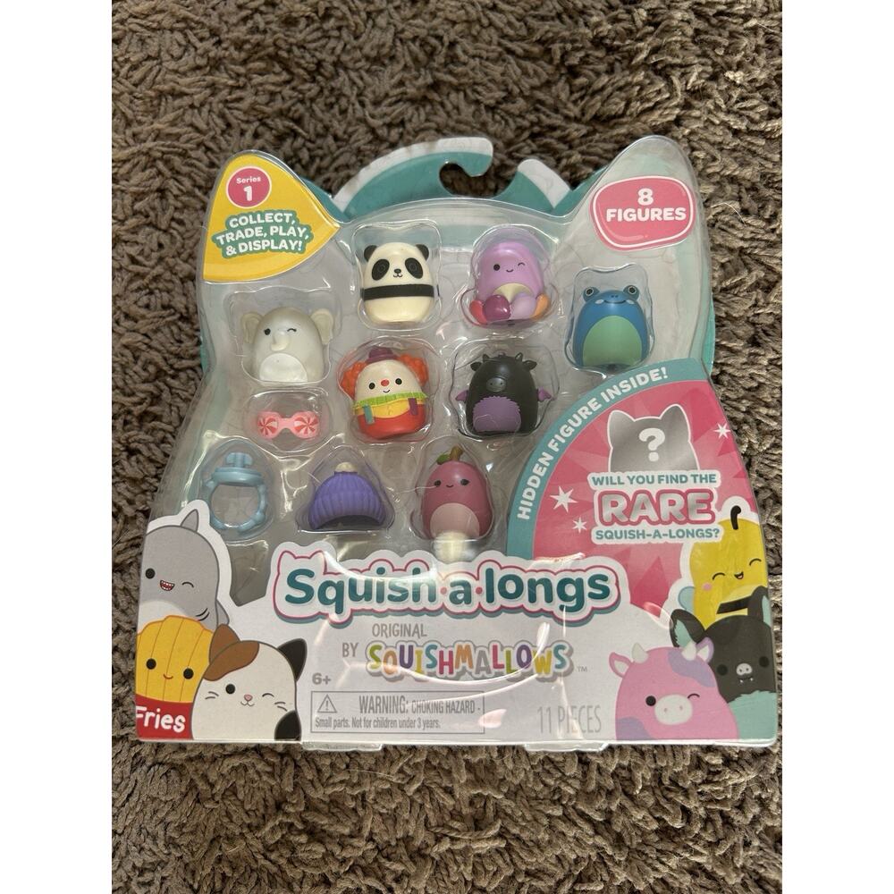 Squishmallows Squish-A-Longs Series 1 - 8 Mini Figures w/Ring & Accessories-New